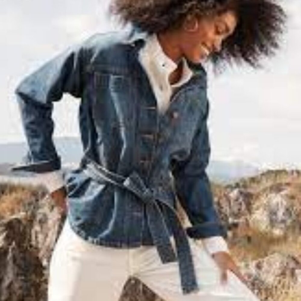 Nautica Jeans Co. Belted Shirt Jacket NEW!